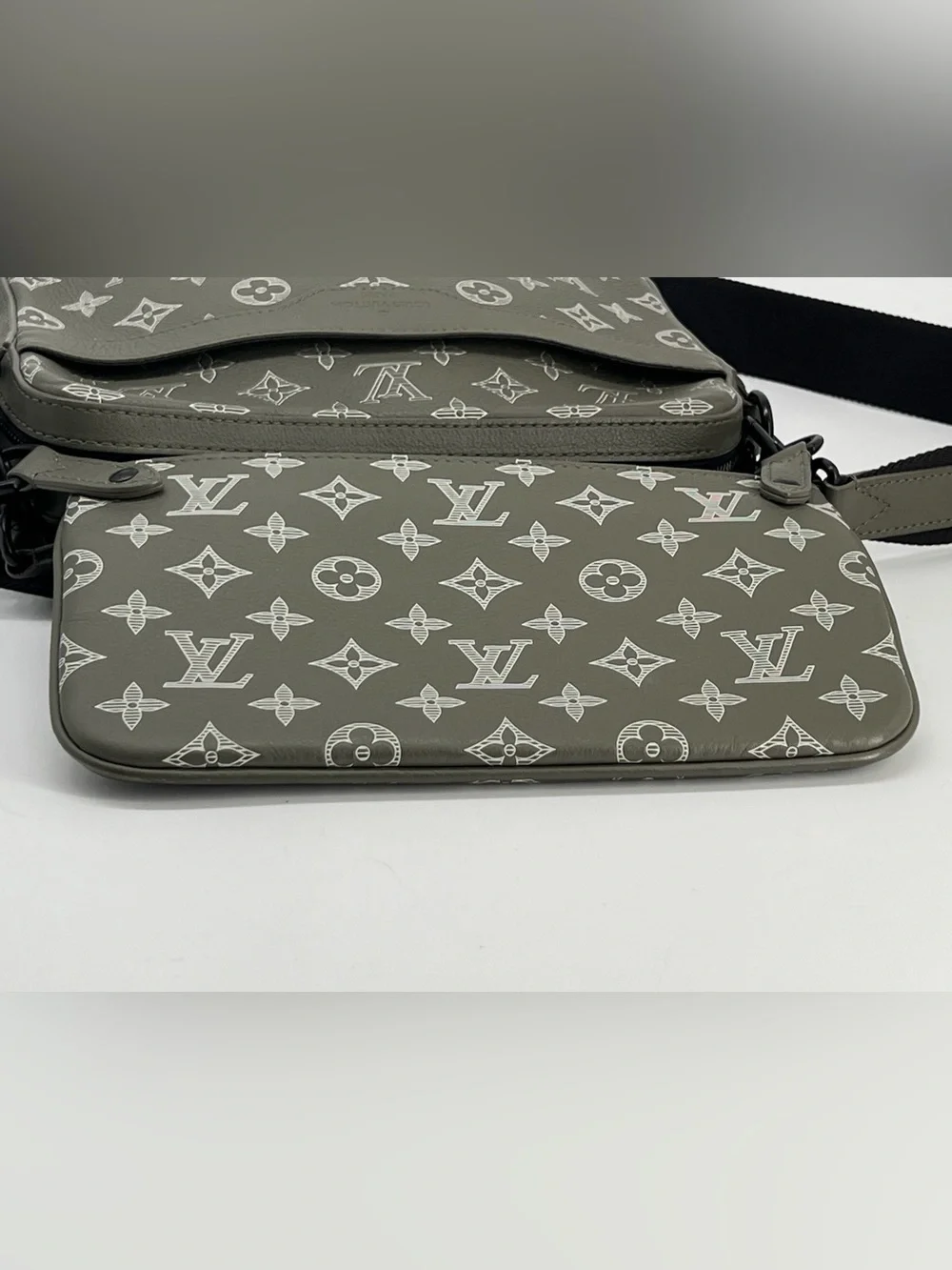 Louis Vuitton Trio Messenger Monogram Shadow Ink Green Bag
